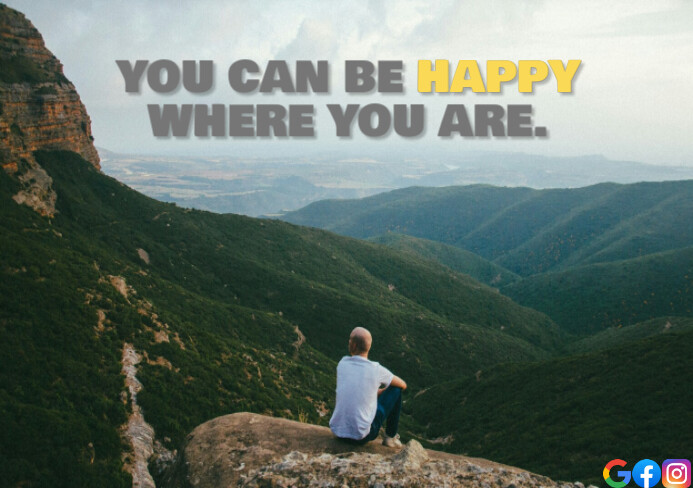 YOU AND HAPPY QUOTE TEMPLATE A3