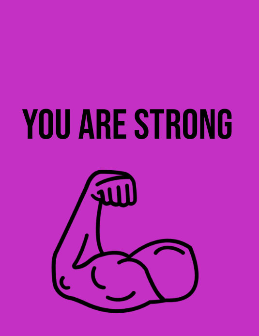 you are strong Template PosterMyWall