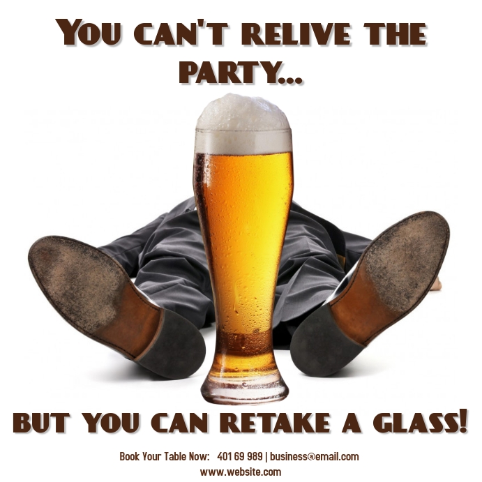 You can't relive a party but you can retake a Post Instagram template