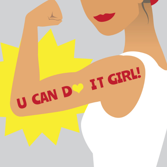 YOU CAN DO IT GIRL! Instagram Post template