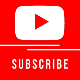 You Tube Subscribe button Square (1:1) template