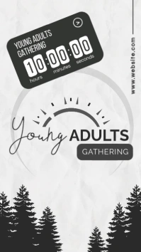 young adults gathering instagram story banner template