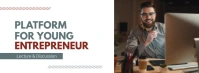 Young Entrepreneur Facebook Cover Template Zdjęcie w tle na Facebooka