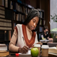 Young students working assignment. Template | PosterMyWall