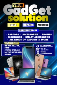 Your Gadget Solution Hub Today Poster template