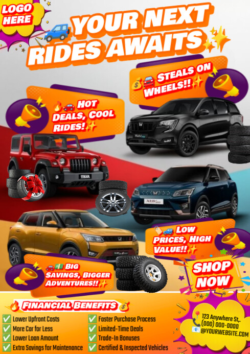 Copy of Your Next Rides Awaits Car FLyer | PosterMyWall