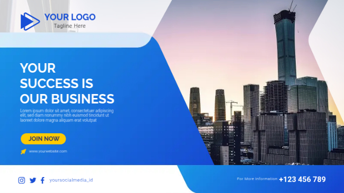 Plantilla de Your Success Is Our Business Banner | PosterMyWall
