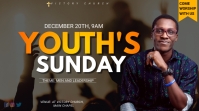Youth's sunday flyer template design Presentación (16:9)