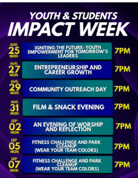Youth & Students Impact Week Flyer (US Letter) template