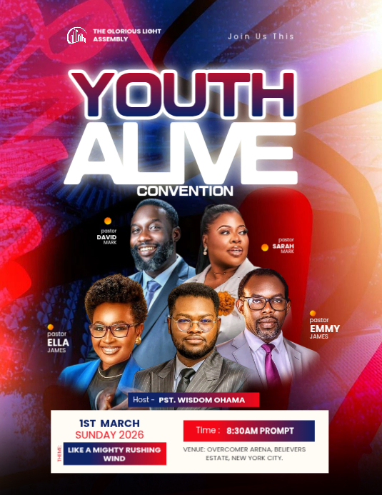 Youth Alive Convention Flyers Template | PosterMyWall