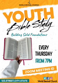 Youth Bible Study Service Flyer A3 template