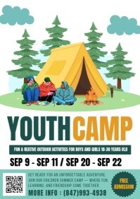 Youth Camp Activities A4 template