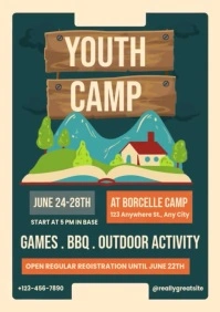 Youth Camp Activity A4 template