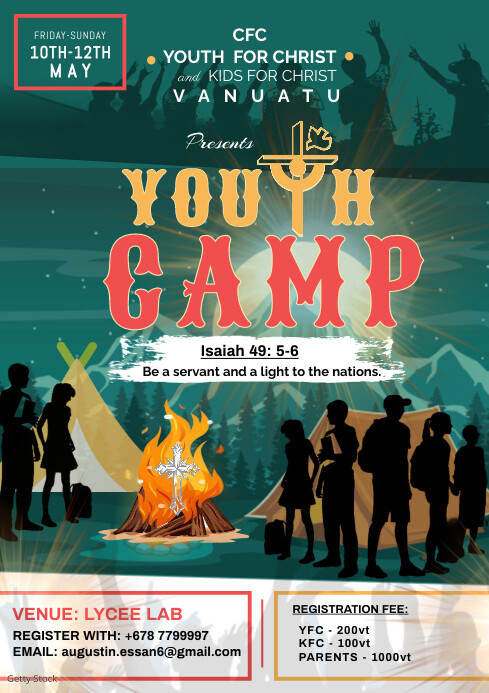 YOUTH CAMP Banner Christian Community Template | PosterMyWall