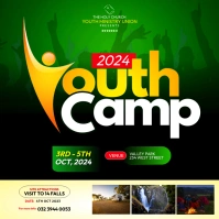 Youth Camp poster template Publicación de Instagram