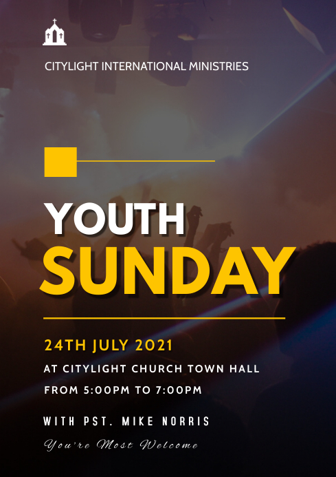 YOUTH church flyer A3 template