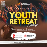 Youth Church Retreat Poster template