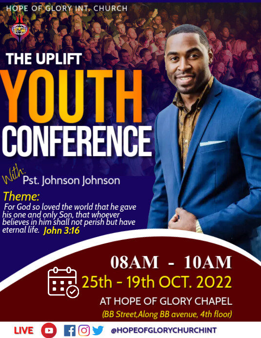Youth conference Flyer (US Letter) template