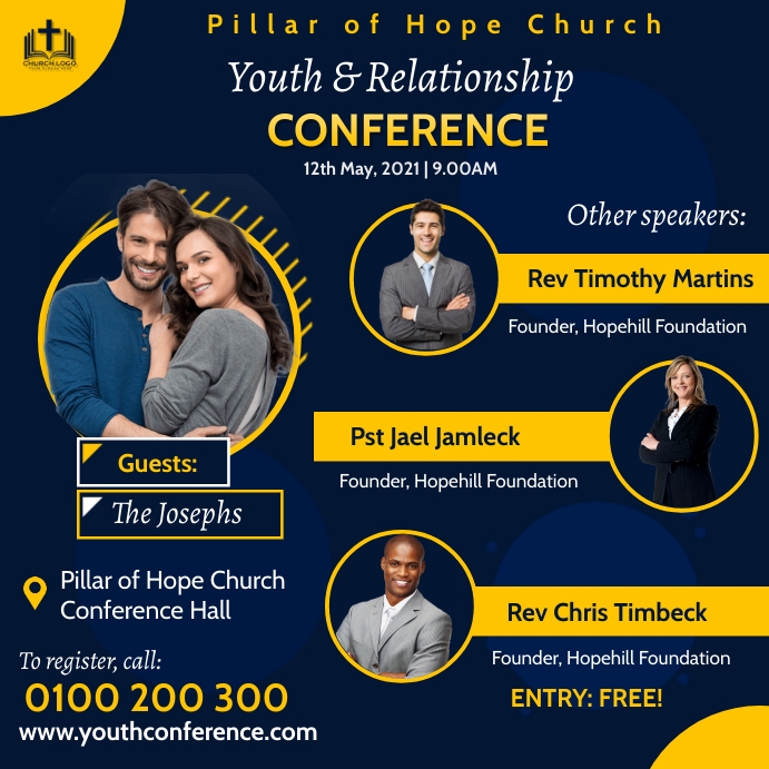 Youth conference Instagram Post template