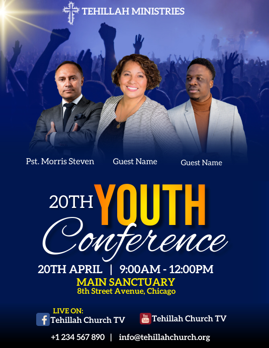Copy of youth conference flyer PosterMyWall