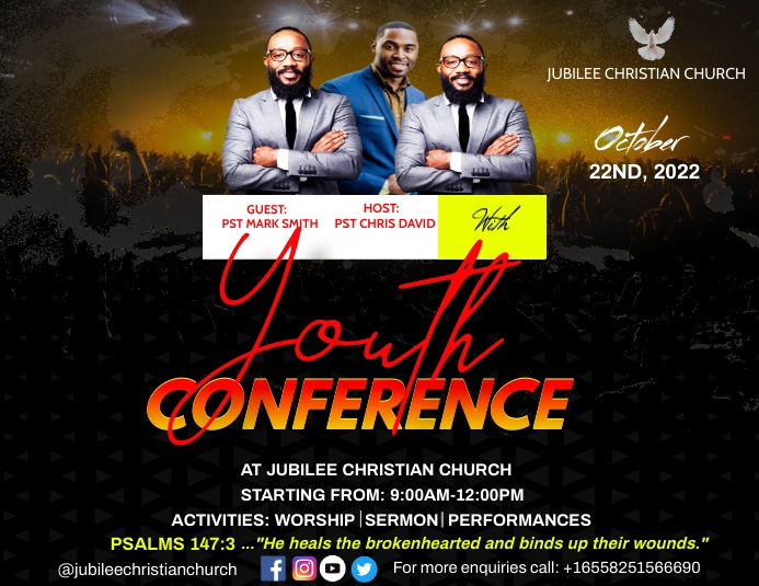 youth conference poster Flyer (US Letter) template