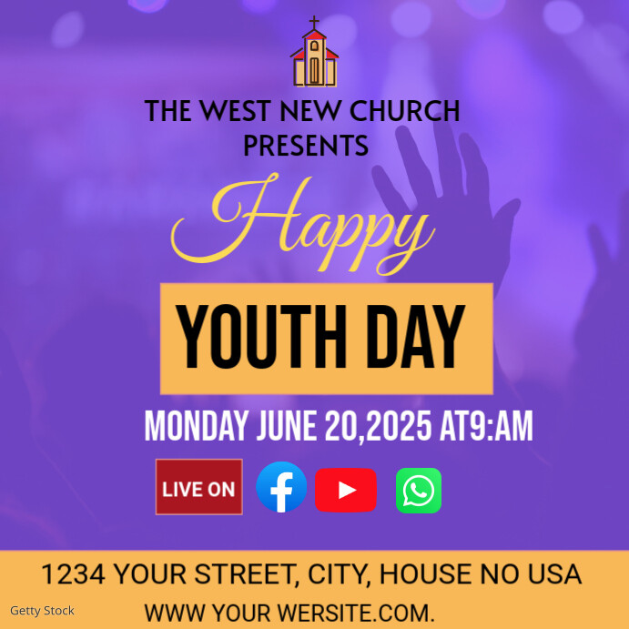 YOUTH DAY Instagram Post template