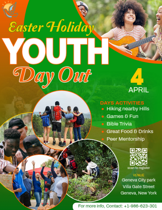 Yellow Youth Day Out Flyers Template | PosterMyWall