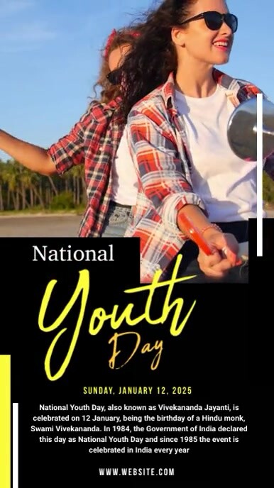 Youth day Template WhatsApp Status