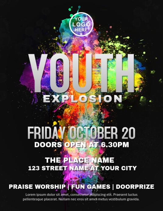 Youth Explossion Church Flyer Template PosterMyWall