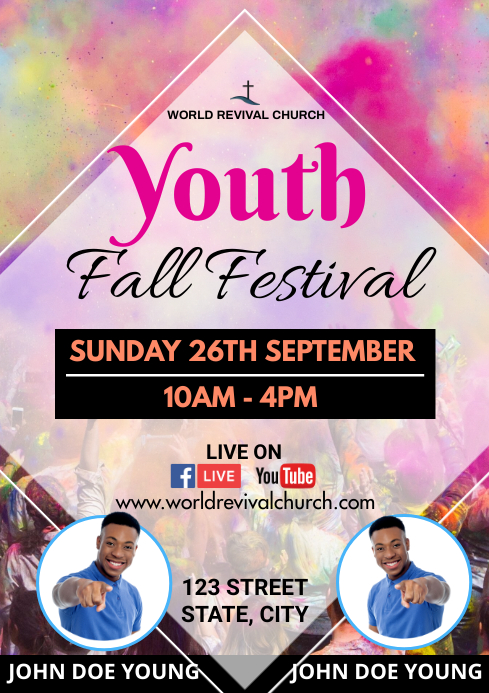 Youth Fall Fest A3 template