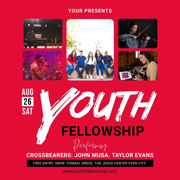 Ay Program Flyers Youth Fellowship Flyer Template | PosterMyWall