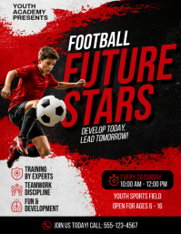 Zwart Youth Football Training Pamflet Template