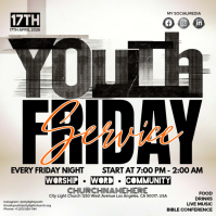 Youth Friday Night Worship Experience Event Instagram-Beitrag template