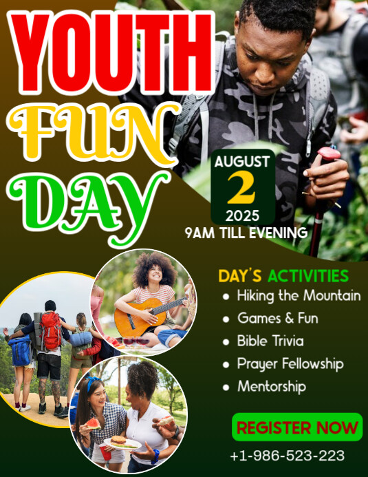 Youth Fun Day Ad Flyer Pamflet (VSA Brief) template