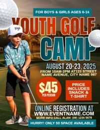 Youth Golf Camp Pamflet (VSA Brief) template