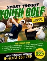 Youth Golf Tryout Pamflet (VSA Brief) template