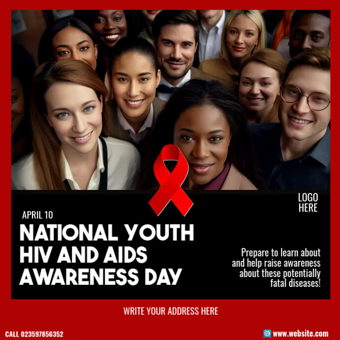 youth hiv and aids awareness day Template | PosterMyWall