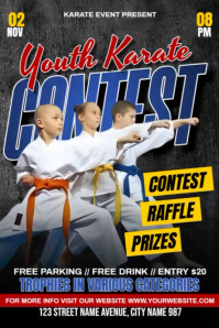 Youth Karate Competition Póster template