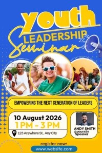 Blau Youth Leadership Seminar Poster Template