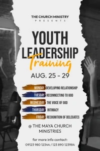 Youth Leadership Training Seminar Poster template