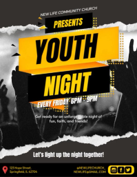 Black Youth Night Event Flyer Template