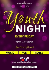 YOUTH NIGHT A3 template
