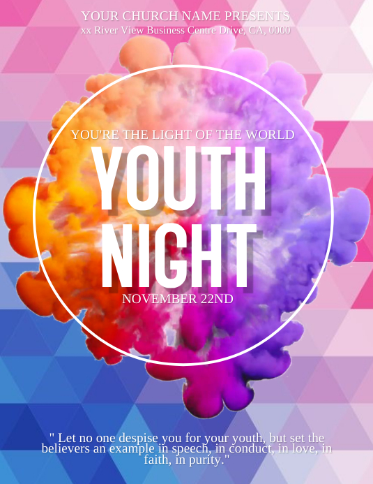 Youth Nights Event ad Flyer Template PosterMyWall