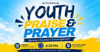 Blå Youth Praise and Prayer Event Изображение, которым поделились на Facebook Template