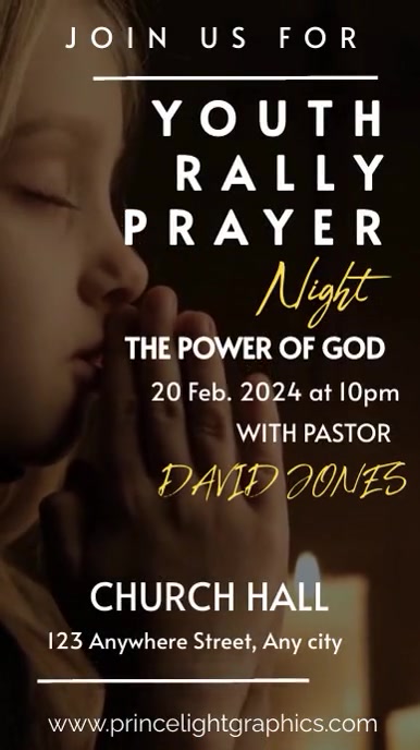 Youth Rally night prayer Instagram story Template | PosterMyWall