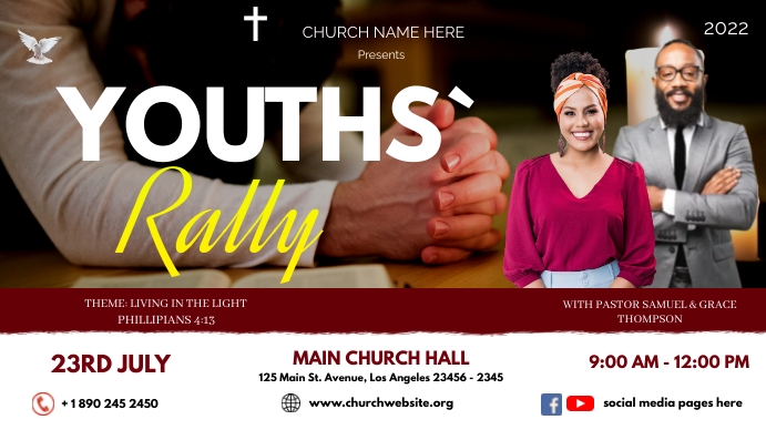 Youth rally poster Template | PosterMyWall
