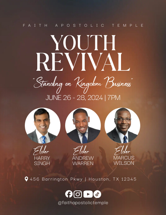 Revival Program Copy of Youth Revival Flyer | PosterMyWall