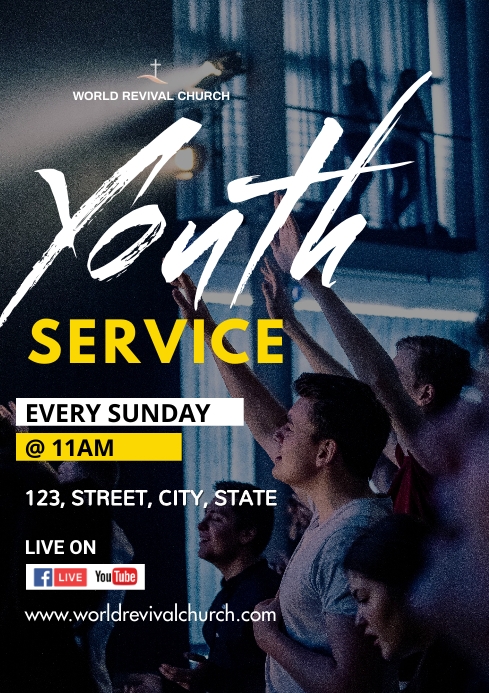 Youth service Template | PosterMyWall