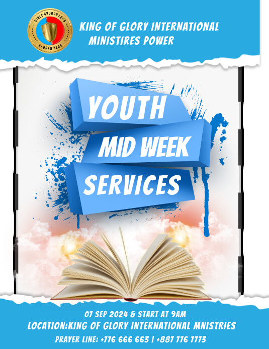 Plantilla de Blanco Youth Services Folletos | PosterMyWall