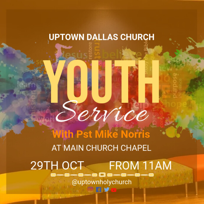 YOUTH SERVICE Template PosterMyWall